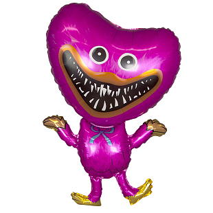 В Фигура (28"/71 см) Монстр-зубастик Розовый 1шт