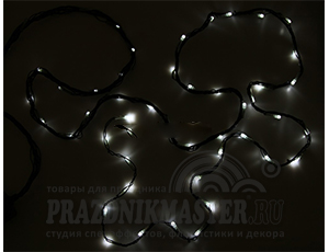 Гирлянда нить (стринг-метеор с динамикой) 3М   (IP44) 24V БЕЛЫЙ