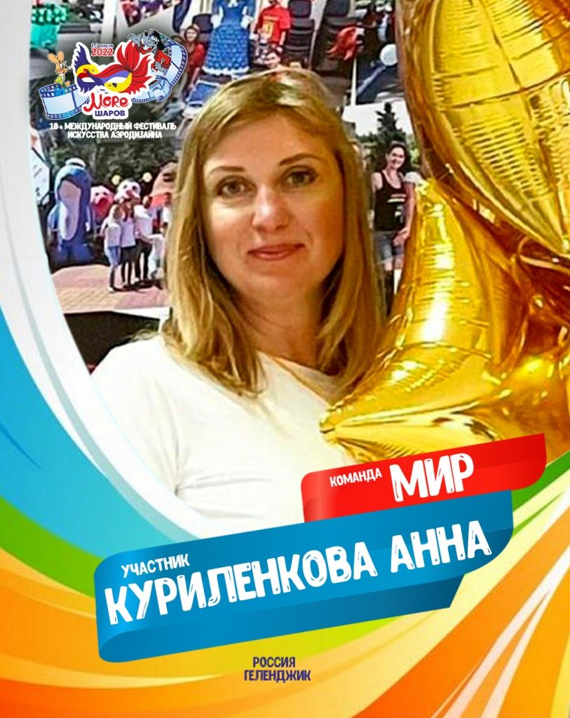 Куриленкова Анна участник фестиваля искусства аэродизайна Море шаров 2022 команда МИР