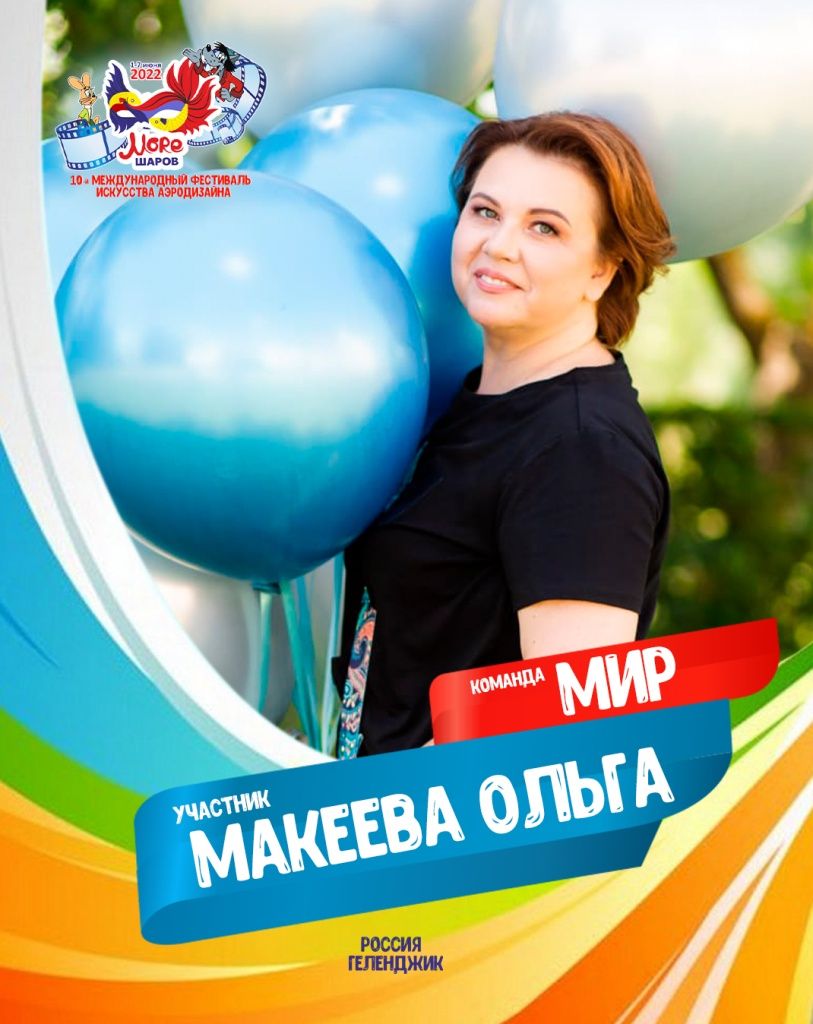 Макеева Ольга участник фестиваля искусства аэродизайна Море шаров 2022 команда МИР