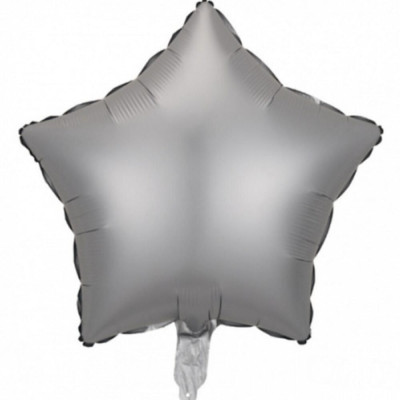 ПМ Звезда (18"/46 см) Серебро Silver Grey 1шт в интернет магазине Праздникмастер