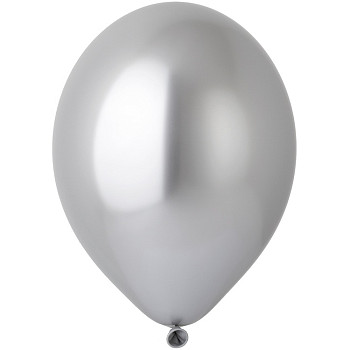 Б Шар (14"/36 см) Серебро (601) Silver Glossy Хром 50шт