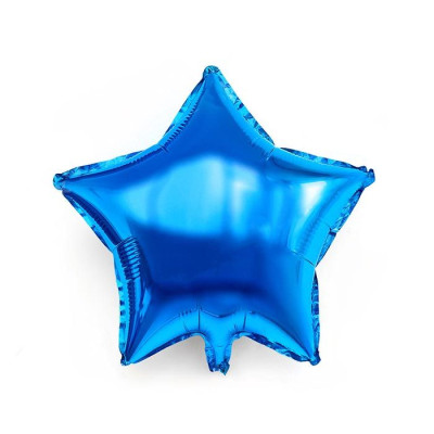 ПМ Звезда (19''/48 см) Синий Blue Металлик 1шт в интернет магазине Праздникмастер