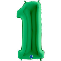 Г Цифра 1 (40''/102 см) Зеленый Green 1шт в интернет магазине Праздникмастер