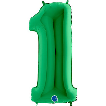 Г Цифра 1 (40''/102 см) Зеленый Green 1шт