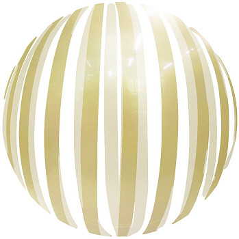 F Bubble Deco (20''/51 см) Золотые полосы Прозрачный 1шт