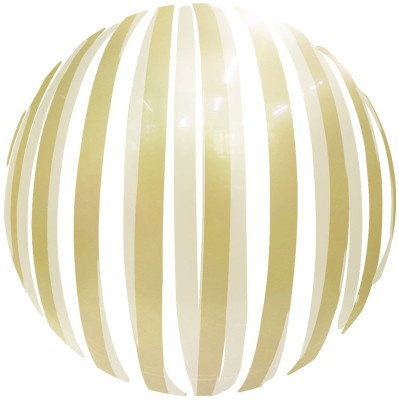 F Bubble Deco (20''/51 см) Золотые полосы Прозрачный 1шт