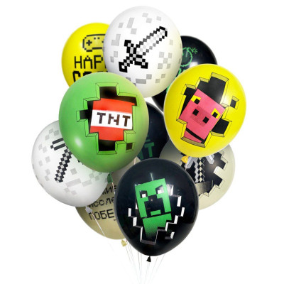 M Шар (12"/30 см) Пиксели Ассорти Пастель 2цв 1ст 25шт Globos Payaso продажа в интернет - магазине ПраздникМастер