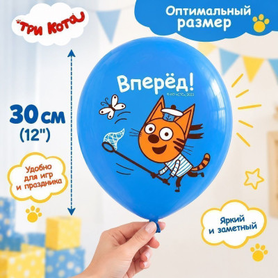 ДБ Шар (12"/30 см) Три Кота Игры во дворе Ассорти Пастель 1ст 5цв 10шт ДОН БАЛЛОН продажа в интернет - магазине ПраздникМастер