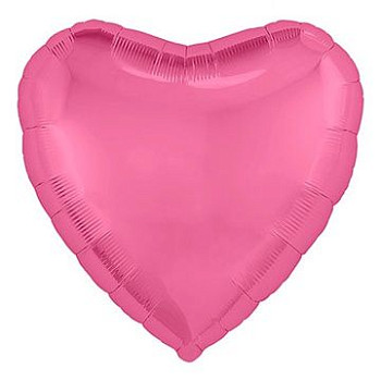 Р Сердце (18"/46 см) Розовый пион Pink Peony Металлик 1шт
