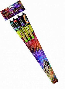 Пиротехническая ракета Super Stars 1,7"30м 4эф. 7шт