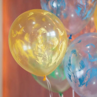 М Шар (12"/30 см) Перья Ассорти Кристалл 4ст 25шт Globos Payaso продажа в интернет - магазине ПраздникМастер