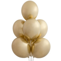 Б Шар (14"/36 см) Золото (600) Gold Glossy Хром 50шт продажа в интернет - магазине ПраздникМастер
