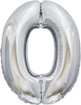 ПМ Цифра 0 (32"/81 см) Серебро 1шт