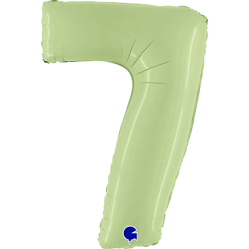 Г Цифра 7 (40''/102 см) Оливковый Olive Green Сатин 1шт