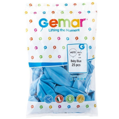 И Шар (18"/46 см) Нежно-голубой (72) Baby Blue Пастель 25шт продажа в интернет - магазине ПраздникМастер