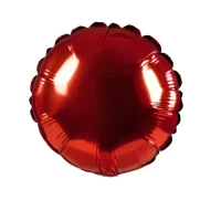 ПМ Мини-круг (9''/23 см) Красный Red Металлик 1шт в интернет магазине Праздникмастер