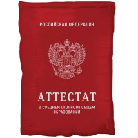 ВЗ Фигура (21"/53 см) Аттестат Красный Сатин 1шт в интернет магазине Праздникмастер