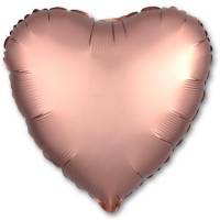 Р Сердце (18"/46 см) Розовое золото Rose Gold Сатин 1шт в интернет магазине Праздникмастер