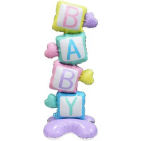 F Фигура (45''/114 см) 3D BABY на подставке 1шт в интернет магазине Праздникмастер