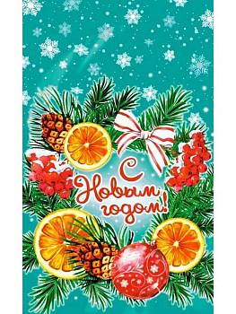 Пакет НГ ПП д/конфет Гостинцы 20х35см 1шт