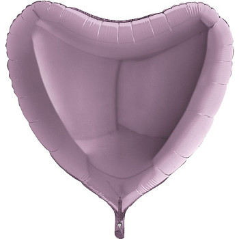 Г Сердце (36"/91 см) Сиреневый Lilac Металлик 1шт