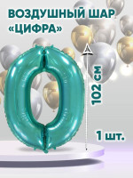 Ф Цифра 0 (40''/102 см) Тиффани 1шт в интернет магазине Праздникмастер