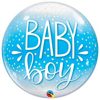 П Bubble (22"/56 см) Baby Boy конфетти 1шт