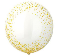 ВЗ Bubble (18”/46 см) Конфетти желтое 1шт