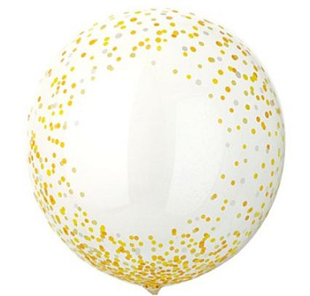 ВЗ Bubble (18”/46 см) Конфетти желтое 1шт