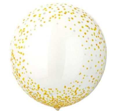 ВЗ Bubble (18”/46 см) Конфетти желтое 1шт