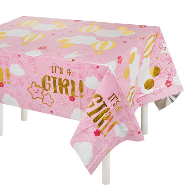 Скатерть It's a Girl/Это девочка Розовый Металлик 137х183см 1шт
