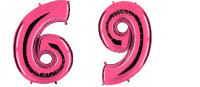 Г Цифра 6/9 (40"/102 см) Розовый Pink 1шт в интернет магазине Праздникмастер