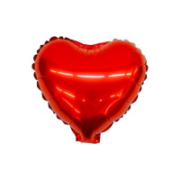 ПМ Микро-сердце (5"/13 см) Красный Red Металлик 1шт в интернет магазине Праздникмастер
