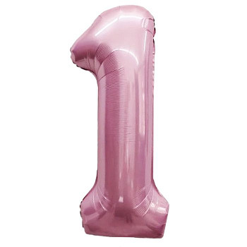 ПМ Цифра 1 (40''/102 см) Slim Фламинго 1шт