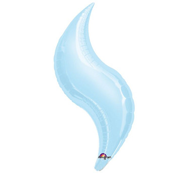 А Зигзаг (28"/71 см) Голубой Blue Пастель 1шт