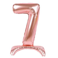 ПМ Цифра 7 (32"/81 см) Розовое золото Rose gold на подставке 1шт в интернет магазине Праздникмастер