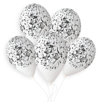 И Шар (14"/36 см) Черный мрамор Marble Белый Пастель 5ст 25шт Gemar продажа в интернет - магазине ПраздникМастер