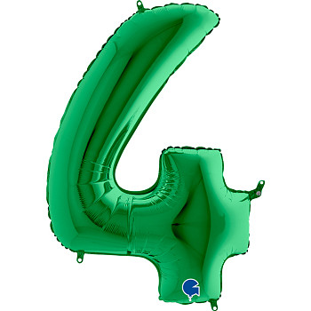 Г Цифра 4 (40''/102 см) Зеленый Green 1шт