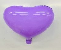 ПМ Мини-сердце (9"/23 см) Фиолетовый Poudre Purple 1шт в интернет магазине Праздникмастер