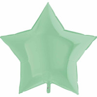 Г Звезда (36"/91 см) Зеленый Matte Green Пастель 1шт в интернет магазине Праздникмастер