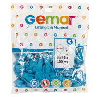 И Шар (5"/13 см) Голубой (09) Light Blue Пастель 100шт продажа в интернет - магазине ПраздникМастер