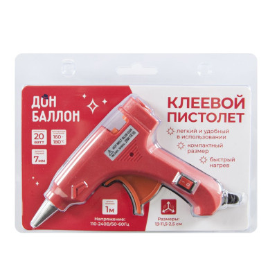 Клеевой низкотемпературный пистолет Красный 1шт