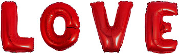F Надпись (32''/81 см) LOVE Красный 1шт