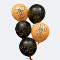 С Шар (12"/30 см) Микки Маус и друзья Золото/Черный Пастель 1ст 25шт Disney продажа в интернет - магазине ПраздникМастер
