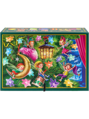 Коробка-книга Волшебный НГ 12х18х5см 1шт