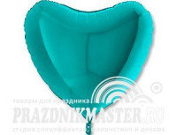 Г Сердце (36"/91 см) Бирюзовый Tiffany Металлик 1шт в интернет магазине Праздникмастер