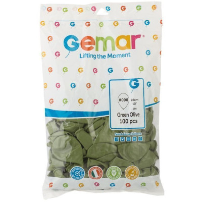 И Шар (10"/25 см) Оливковый (98) Green Olive Пастель 100шт продажа в интернет - магазине ПраздникМастер
