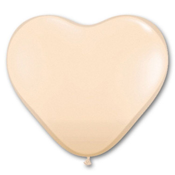 Q Сердце (6"/15 см) Телесный Blush Пастель 10шт