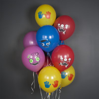 ВВ Шар (12''/30 см) Зубастики Ассорти Пастель 2цв 1ст 25шт Волна веселья продажа в интернет - магазине ПраздникМастер